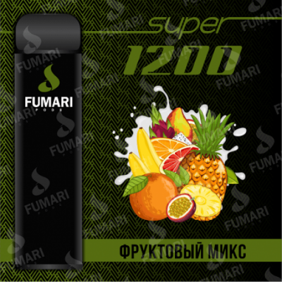 Электронная сигарета Фумари Подс Супер 1200 затяжек Фруктовый Микс (Fumari Pods 1500 Super Fruit Mix)